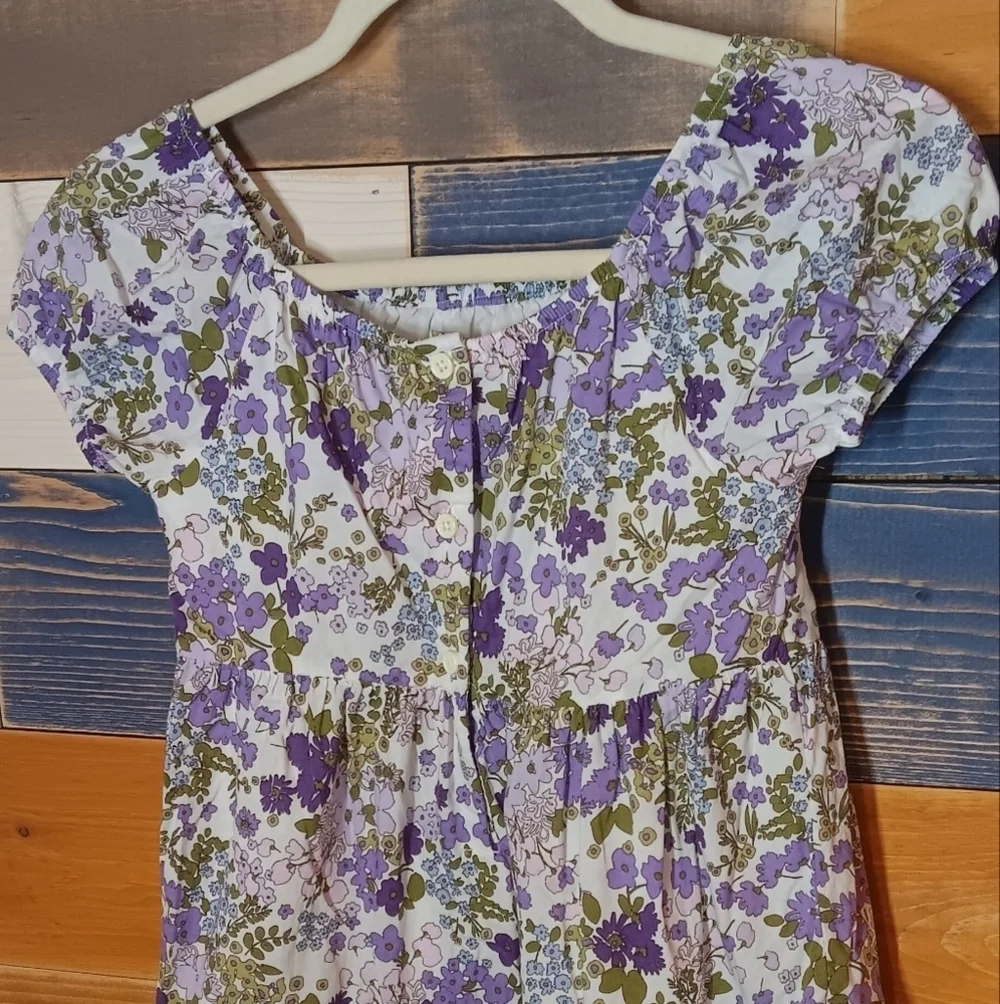 Gymboree Floral Dress 10 Purple Floral